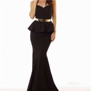Nicole Batki Sweetheart Peplum Dress